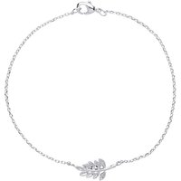 Estella Bartlett Fern Leaf Chain Bracelet, Silver