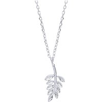 Estella Bartlett Fern Leaf Pendant Necklace, Silver