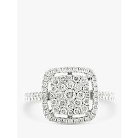 EWA 18ct White Gold Diamond Cluster Engagement Ring, 0.60ct