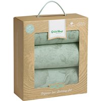 The Little Green Sheep Wild Cotton Baby Rabbit Crib Bedding Set, Pack Of 3, Mint