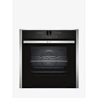 Neff B47CR32N1B Slide And Hide EcoClean Single Electric Oven, Stainless Steel