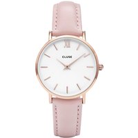 CLUSE Women's Minuit Rose Gold Leather Strap Watch