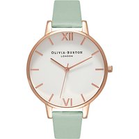 Olivia Burton Women's White Dial Leather Strap Watch