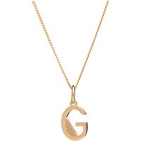 Rachel Jackson London 22ct Gold Vermeil Initial Pendant Necklace