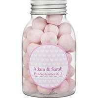 Fine Confectionery Company Personalised Bon Bons Hearts Jar, Pack Of 25, Large
