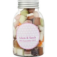 Fine Confectionery Company Personalised Dolly Mix Hearts Jar, Pack Of 25, Medium