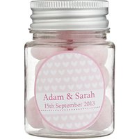 Fine Confectionery Company Personalised Bon Bons Hearts Jar, Pack Of 25, Small