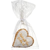 Image On Food Personalised Wedding Heart Gingerbread, Gold, Pack Of 24