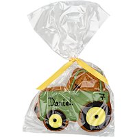 Image On Food Personalised Happy Birthday Tractor Gingerbread, Pack Of 10