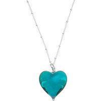 Martick Murano Glass Heart Pendant Necklace