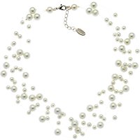 Finesse Pearl Illusion Necklace, White