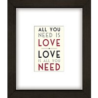 East Of India All You Need Is Love Framed Print, 27 X 23cm