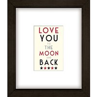 East Of India Moon And Back Framed Print, 27 X 23cm