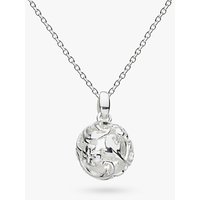 Kit Heath Sterling Silver Carved Ball Pendant