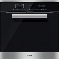 Miele H6260BP PureLine Single Electric Oven, Clean Steel
