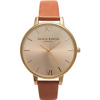 Olivia Burton Women's Big Dial Leather Strap Watch
