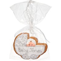 Image On Food Personalised Baby Pram Gingerbread, Silver, Pack Of 24