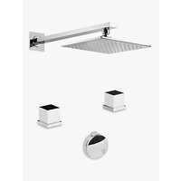Abode Zeal Thermostatic Deck Mounted 2 Hole Bath Overflow Filler Kit With Wall Mounted Shower
