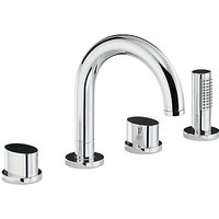Abode Debut Thermostatic Deck Mounted 4 Hole Bath/Shower Mixer Tap