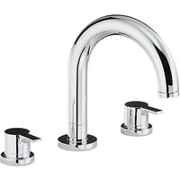 Abode Desire Thermostatic Deck Mounted 3 Hole Bathroom Mixer Tap