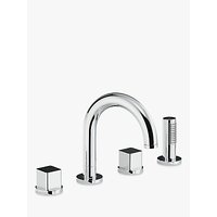 Abode Fervour Thermostatic Deck Mounted 3 Hole Bath Mixer Tap