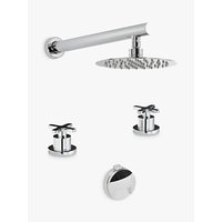 Abode Serenitie Thermostatic Deck Mounted 2 Hole Bath Overflow Filler Kit With Wall Mounted Shower