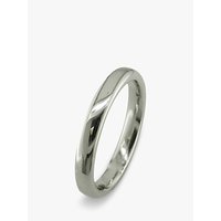 EWA 18ct White Gold 3mm Court Wedding Ring, White Gold
