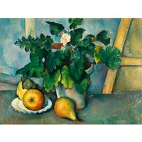 The Courtauld Gallery, Paul Cézanne - Pot Of Primroses And Fruit 1888-1890 Print