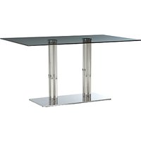 John Lewis Tropez Rectangular 6 Seater Glass Top Dining Table
