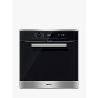 Miele H6460BP PureLine Single Electric Oven, Clean Steel