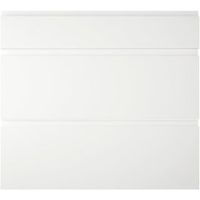 Cooke & Lewis Appleby High Gloss White Pan Drawer Front (W)800mm Set Of 3