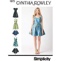 Simplicity Cynthia Rowley Dresses Dressmaking Leaflet, 1873, H5