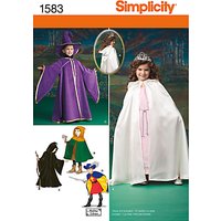 Simplicity Children's Costume Sewing Leaflet, 1583, A
