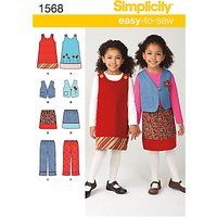 Simplicity Children Sewing Pattern, 1568, A