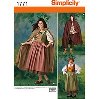 Simplicity Men & Women's Robin Hood Costume Sewing Pattern, 1771