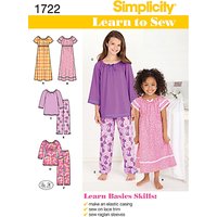 Simplicity Learn To Sew Children Loungewear Sewing Pattern, 1722