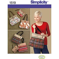 Simplicity Bags Sewing Pattern, 1519