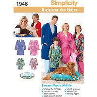 Simplicity Learn To Sew Unisex Robe Sewing Leaflet, 1946, A