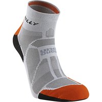 Hilly Marathon Fresh Running Anklets, Grey/Orange