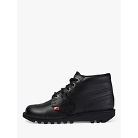 Kickers Leather Lace-Up Hi Boots, Black