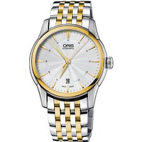 Oris 01 733 7670 4351-07 8 21 78 Men's Artelier Automatic Two Tone Bracelet Strap Watch, Silver/Gold