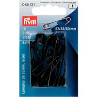 Prym Safety Pins, 50mm, Pack Of 18, Black