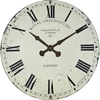Roger Lascelles Greenwich Wall Clock, Dia.70cm, Cream