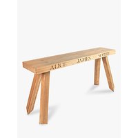 The Oak And Rope Company 2-Seat Personalised Bench, Medium