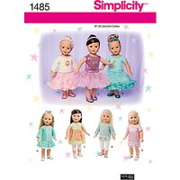 Simplicity Craft Doll Outfits Sewing Pattern, 1485