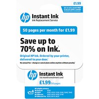 HP Instant Ink Enrolment Card, 50 Pages