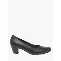 Gabor Brambling Wide Fit Leather Court Shoes, Black