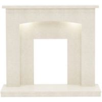 Midland Manila Micro Marble Fire Surround With Lights