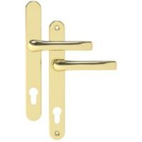 Gold Effect External Standard Lever Lock Door Handle 1 Set