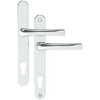 Chrome Effect External Standard Lever Lock Door Handle 1 Set